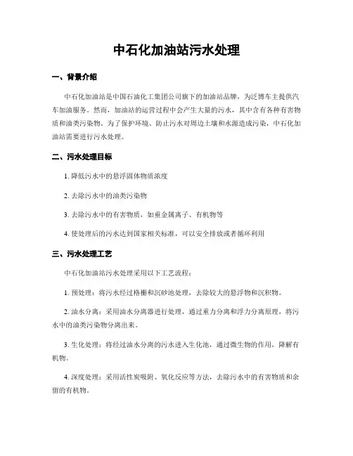 中石化加油站污水处理