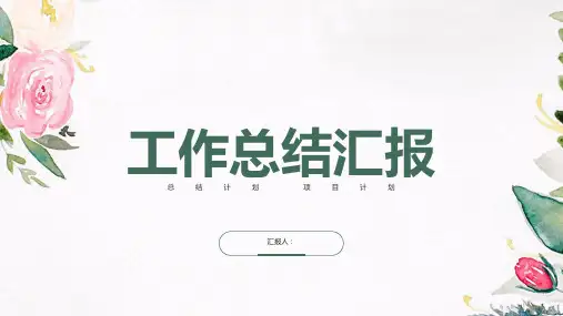 小清新个人工作计划总结汇报述职报告