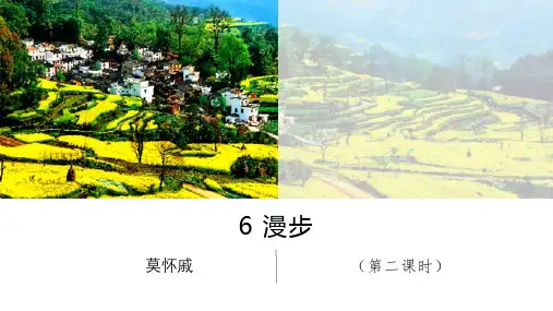 七年级语文上册6散步第二课时《教学设计与指导》适配课件