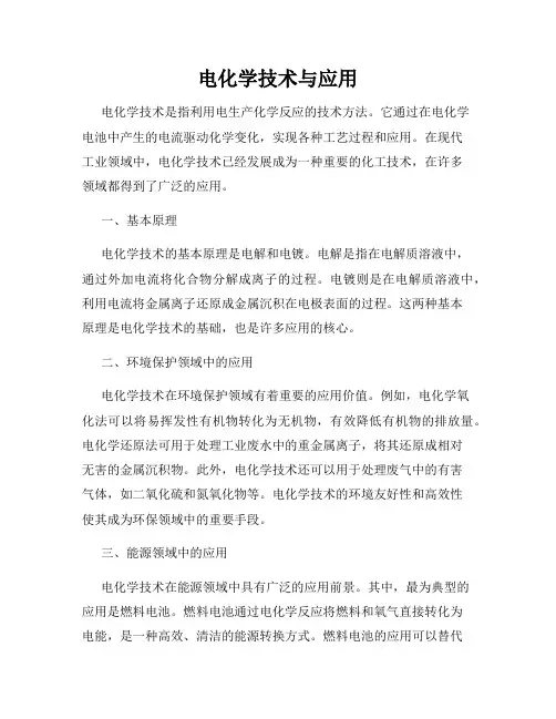 电化学技术与应用