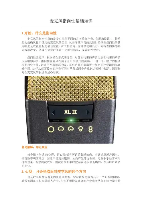 麦克风指向性基础知识
