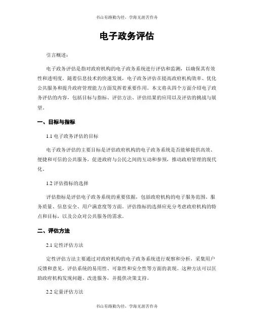 电子政务评估