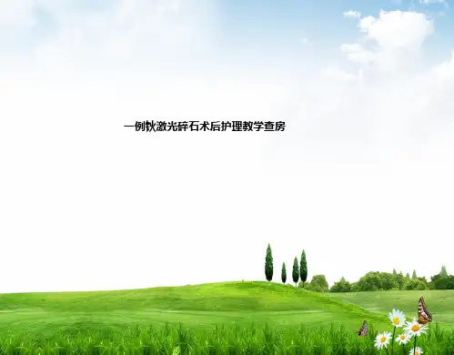 一例钬激光碎石术后护理教学查房ppt课件