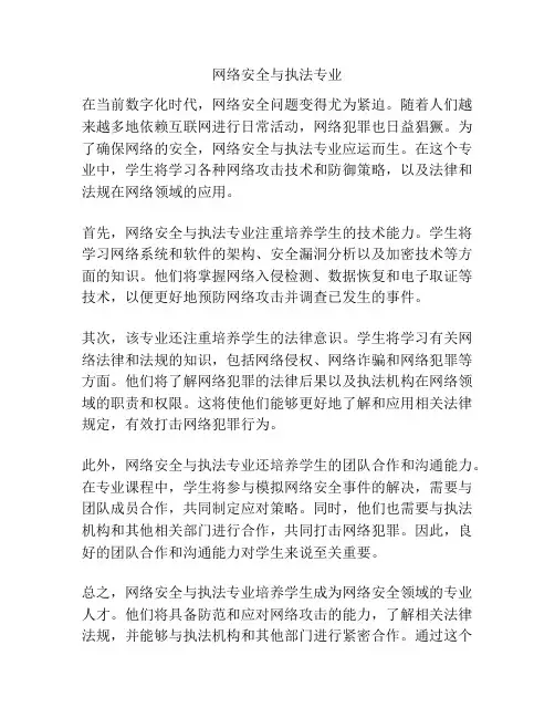 网络安全与执法专业