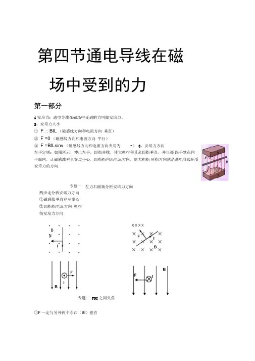 通电导线在磁场中受到的力