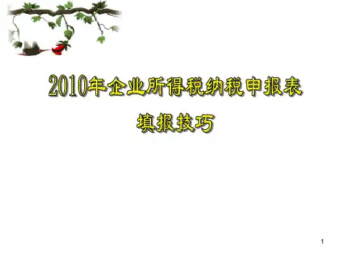企业所得税纳税申报表填报技巧