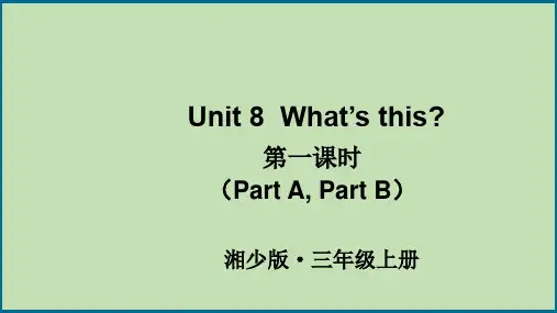 小学三年级英语【湘少版】上册教学课件-【第一课时(Part A,Part B)】 (2)