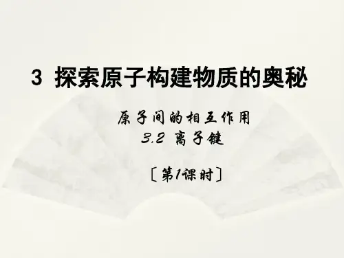 高一化学3.1原子间的相互作用和3.2离子键优秀课件