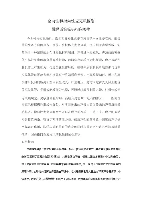 全向性和指向性麦克风区别