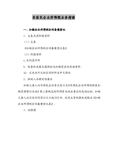 一、扣缴企业所得税合同备案登记