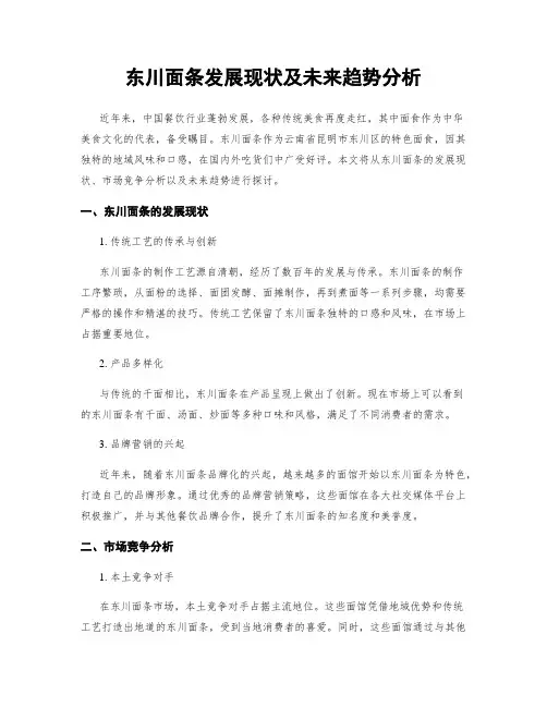 东川面条发展现状及未来趋势分析
