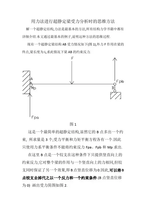 力法解超静定结构时的思维方法