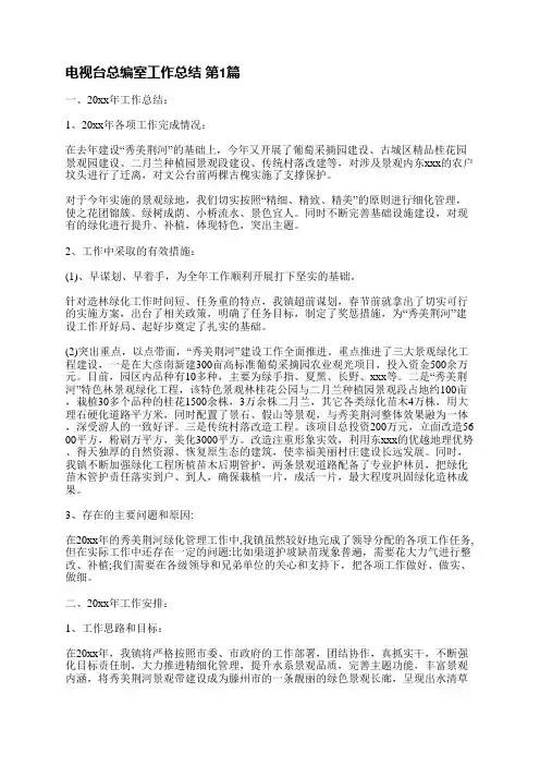 电视台总编室工作总结(16篇)
