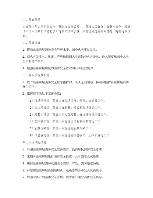 出租房屋消防安全紧急预案