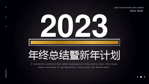 黑金商务风2024年终总结暨新年计划PPT模板