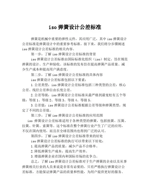 iso弹簧设计公差标准
