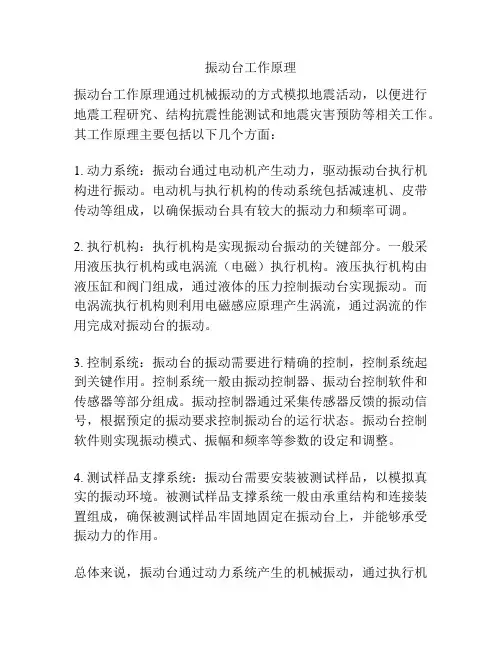 振动台工作原理