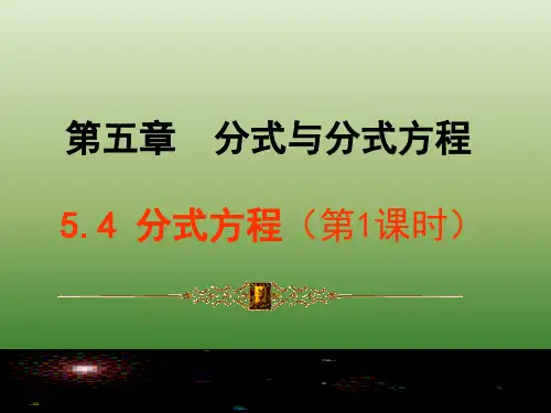 分式方程课件(第一课时)