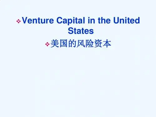 美国的风险资本培训课程PPT课件( 40页)
