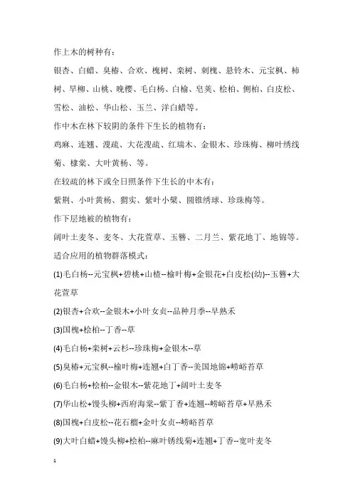 山东 常有植物