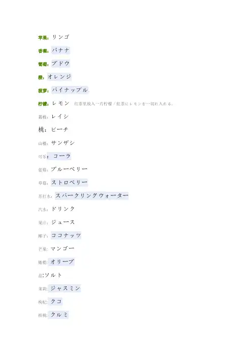 水果日语