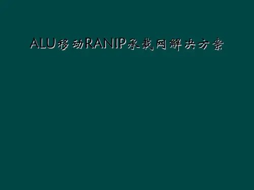 ALU移动RANIP承载网解决方案