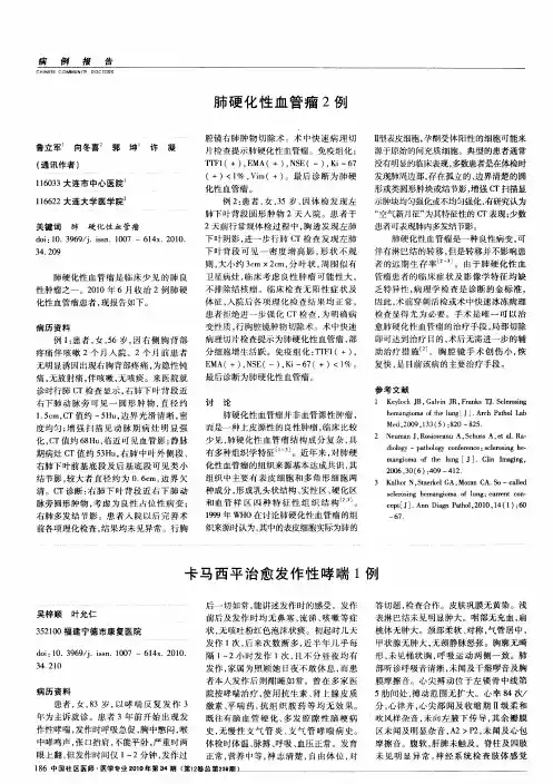 肺硬化性血管瘤2例