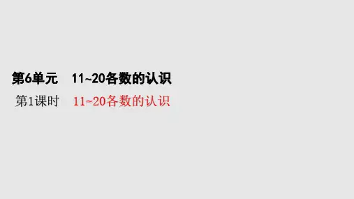 人教版数学一年级上册 第六单元 11~20各数的认识 课件(23张ppt)