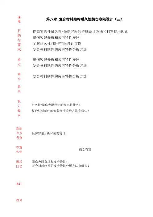 第八章-复合材料结构耐久性损伤容限设计4-3