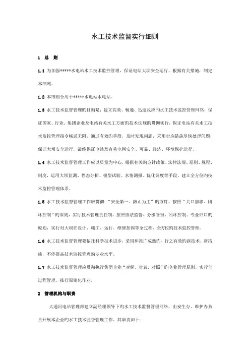 水工技术监督实施细则