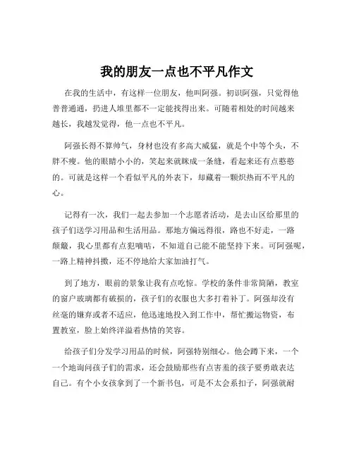我的朋友一点也不平凡作文