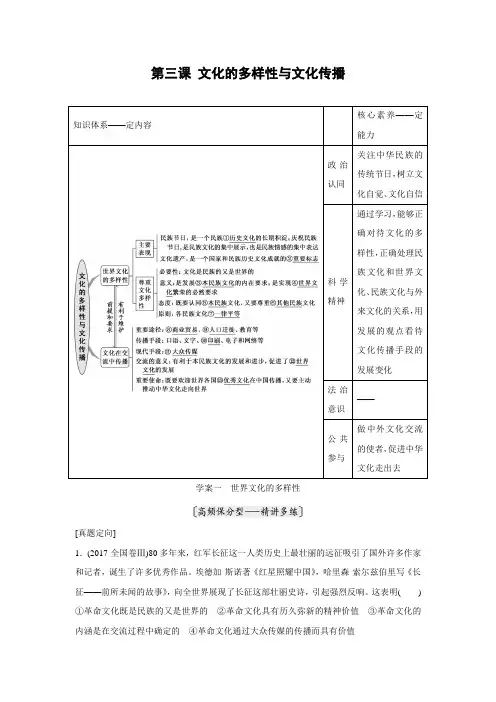 学案5：2.3 文化的多样性与文化传播