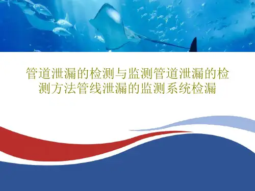 管道泄漏的检测与监测管道泄漏的检测方法管线泄漏的监测系统检漏PPT46页