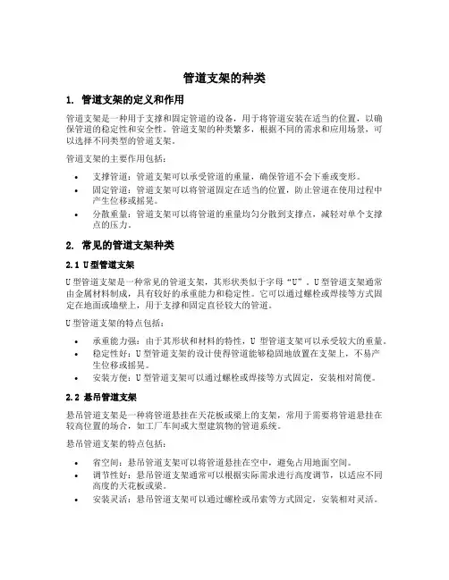 管道支架的种类