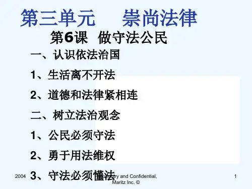 做守法公民复习课