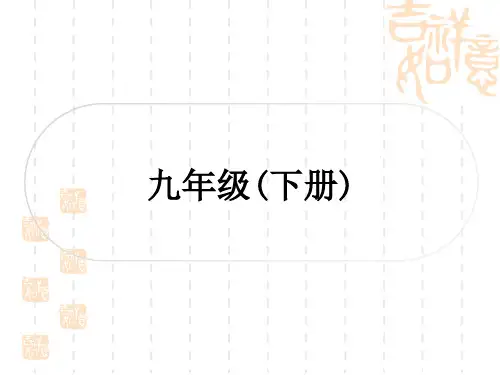 初中毕业道德与法治总复习精讲 第一篇 考点梳理 九年级下册 第一单元 我们共同的世界