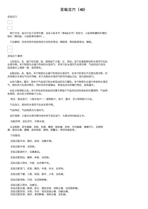 足临泣穴（40）