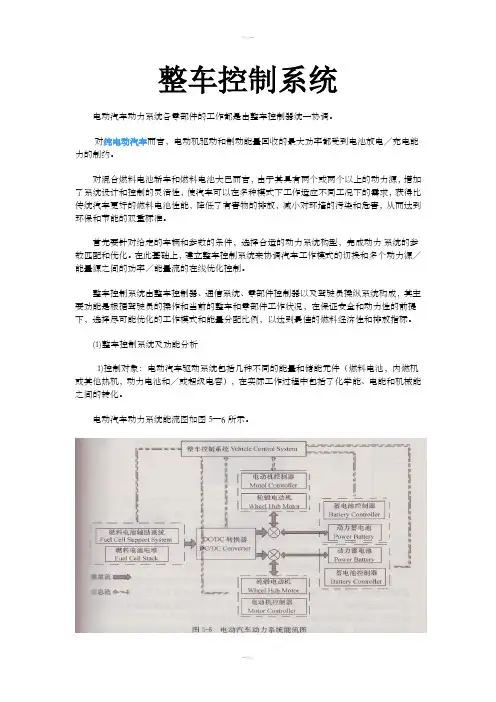 整车控制系统、整车控制器