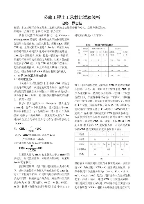 公路工程土工承载比试验浅析