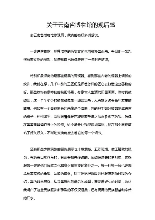 关于云南省博物馆的观后感