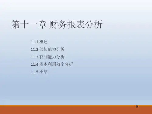 会计原理与实务：财务报表分析