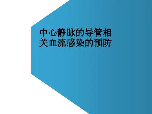 中心静脉的导管相关血流感染的预防ppt课件