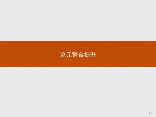 第一单元单元整合提升课件【新教材】高中政治统编版选择性必修1
