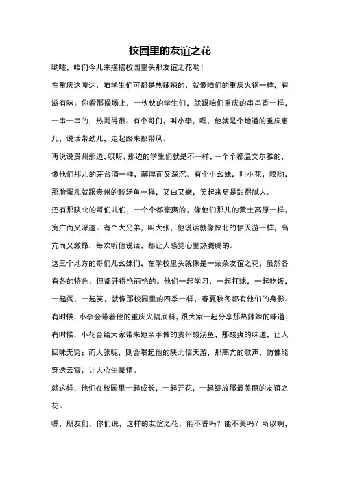 校园里的友谊之花