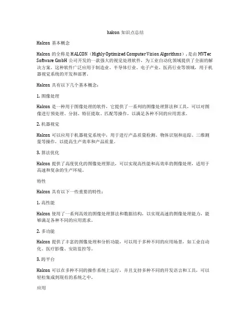 halcon知识点总结