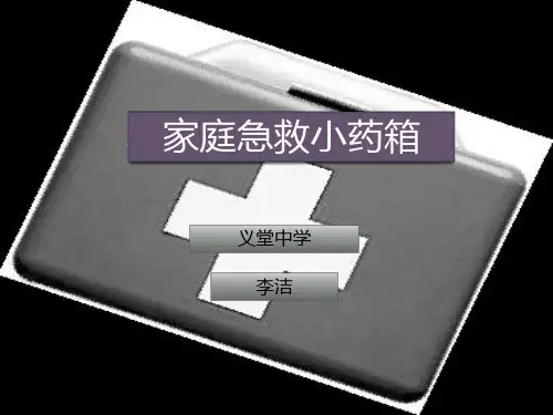 【实用】家庭急救小药箱PPT文档