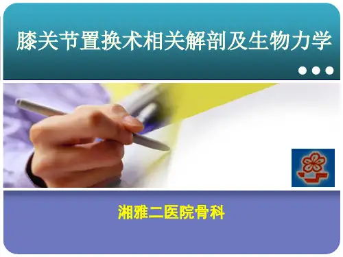 最新版 膝关节置换术相关解剖及生物力学 中南大学湘雅二医院骨科