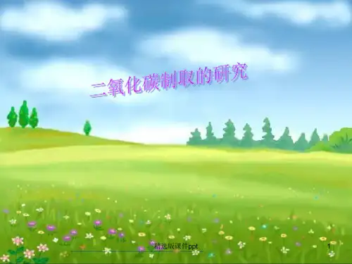 二氧化碳制取的研究说课课件