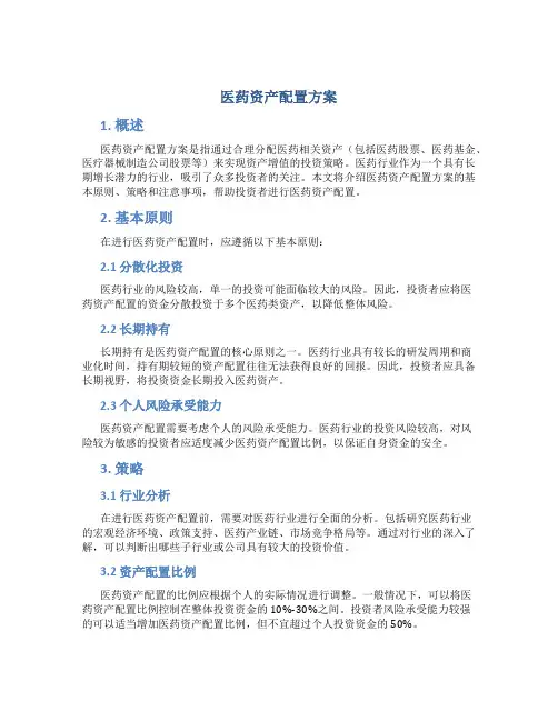 医药资产配置方案