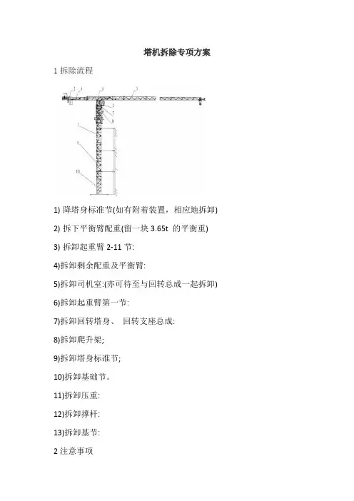 塔机拆除专项方案